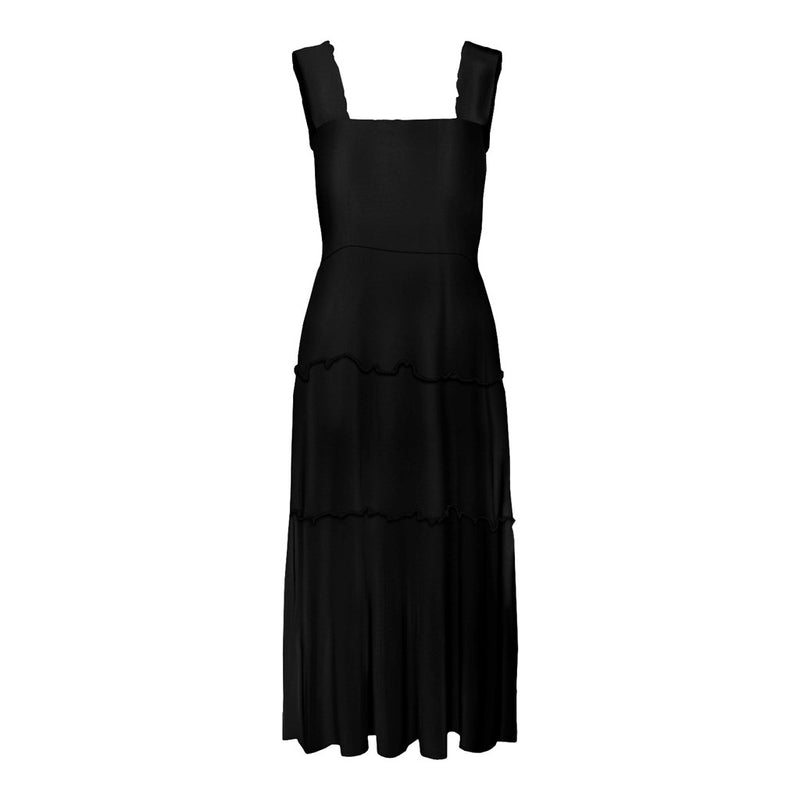 Vero Moda Smocked Black Tiered Dress