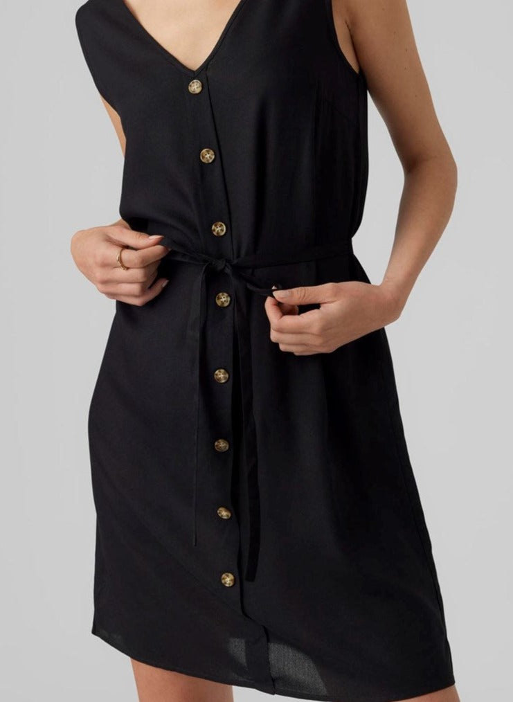 Vero Moda Black Safari Dress with tie