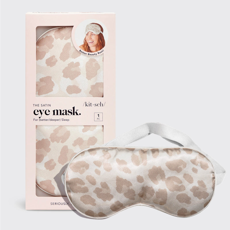 Satin Sleep Eye Mask - Leopard