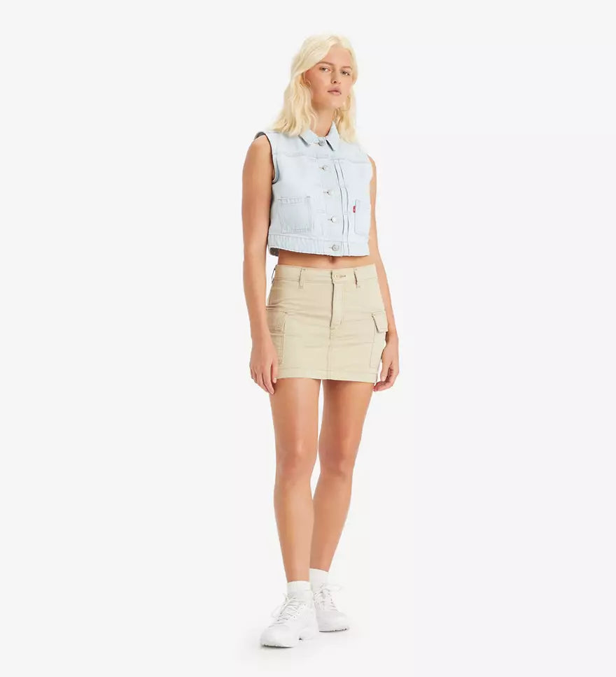 Beige overall skirt hotsell