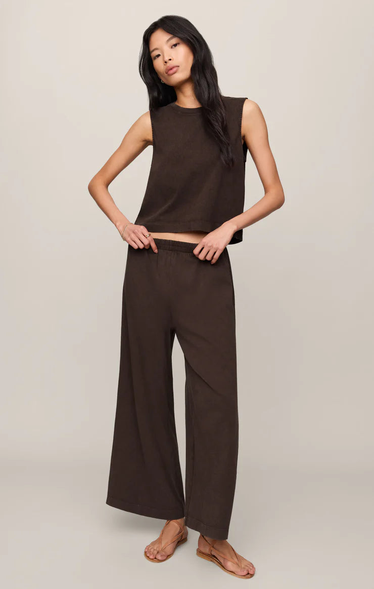 Z Supply Scout Jersey Crop Flare Pant - Dark Chocolate – Freyja