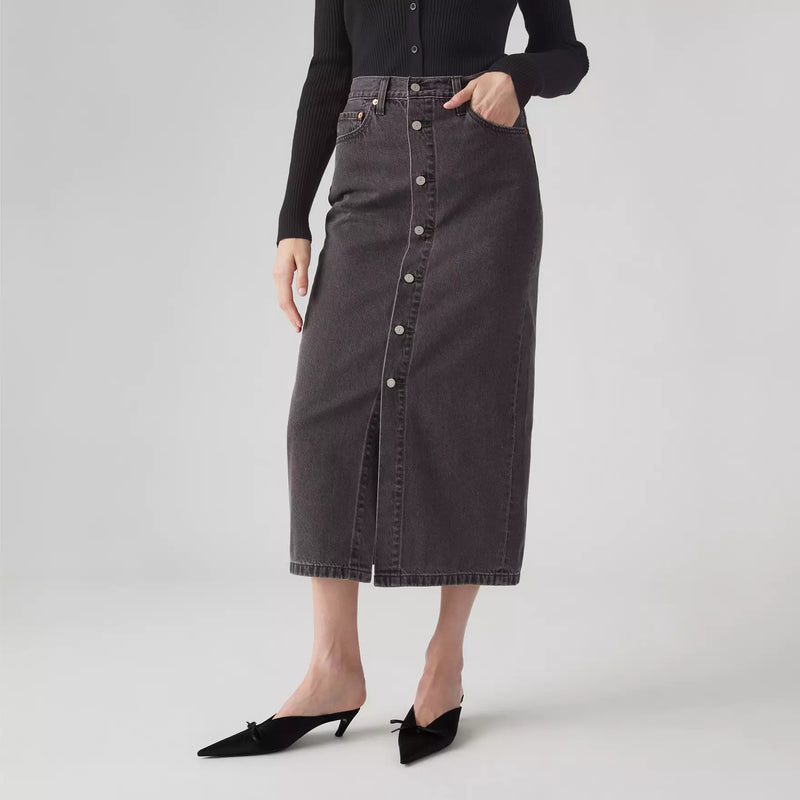 Levi's Button Midi Skirt Can We Pretend