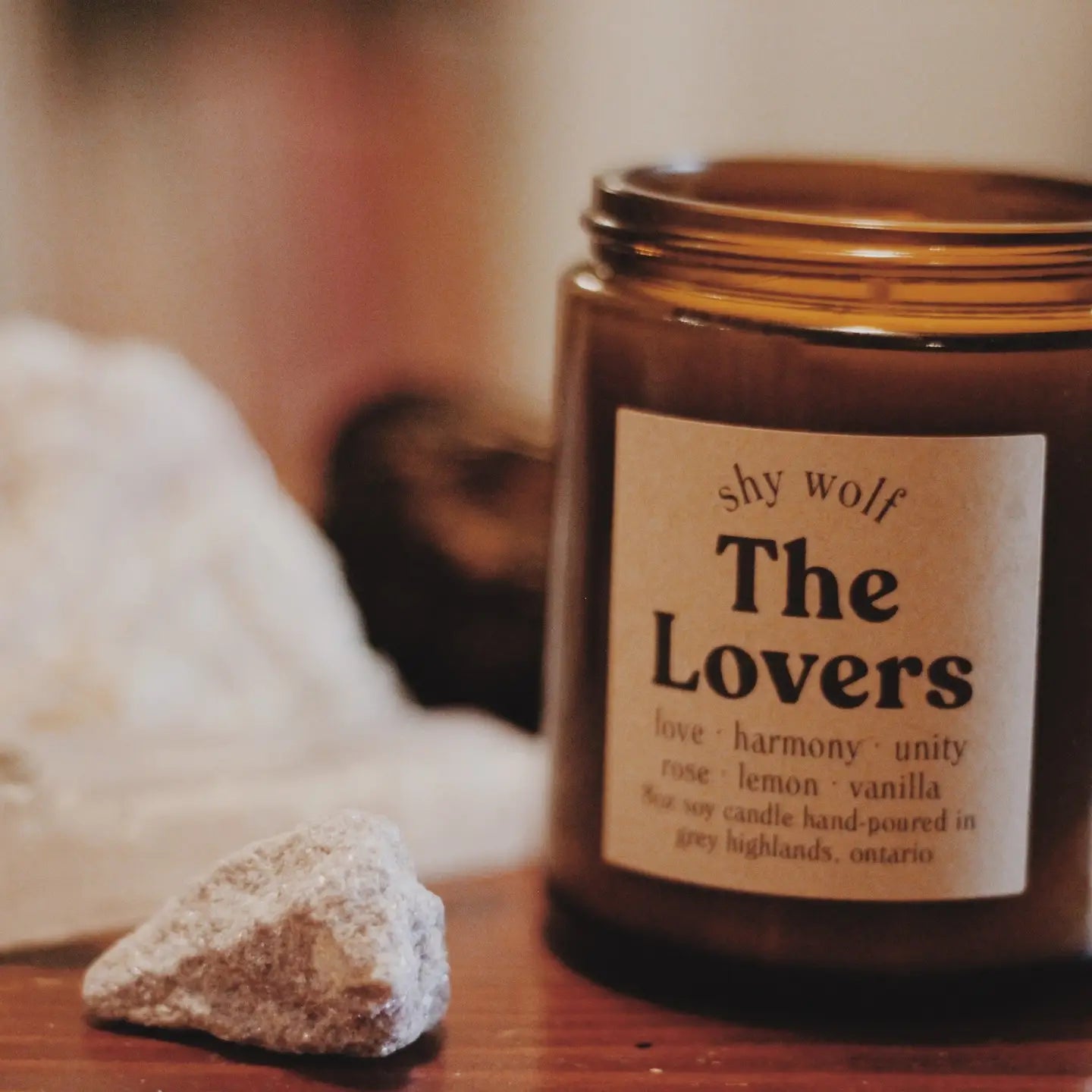 Shy Wolf Tarot The Lovers Soy Candle