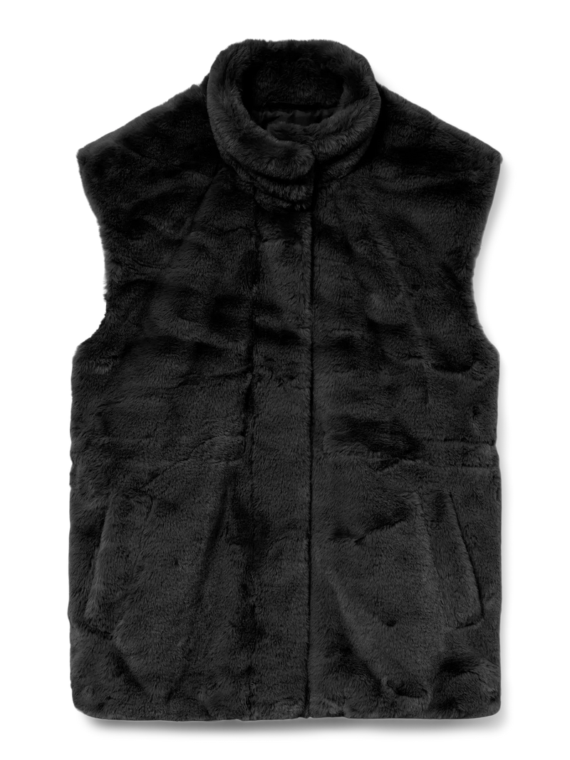 Vero Moda Sonja Poppy Black Faux Fur