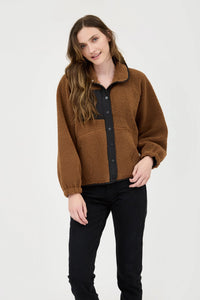 Gemma Gingerbread Snap Fleece