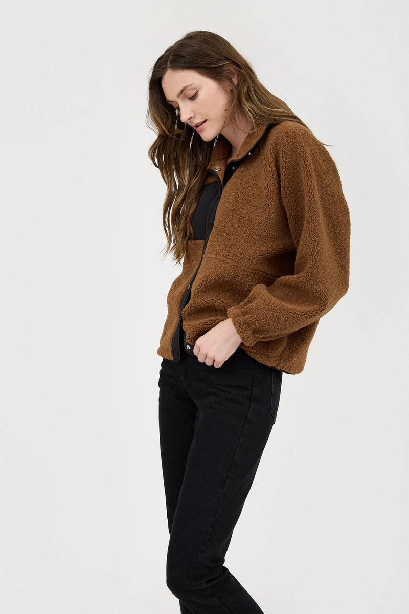 Gemma Gingerbread Snap Fleece