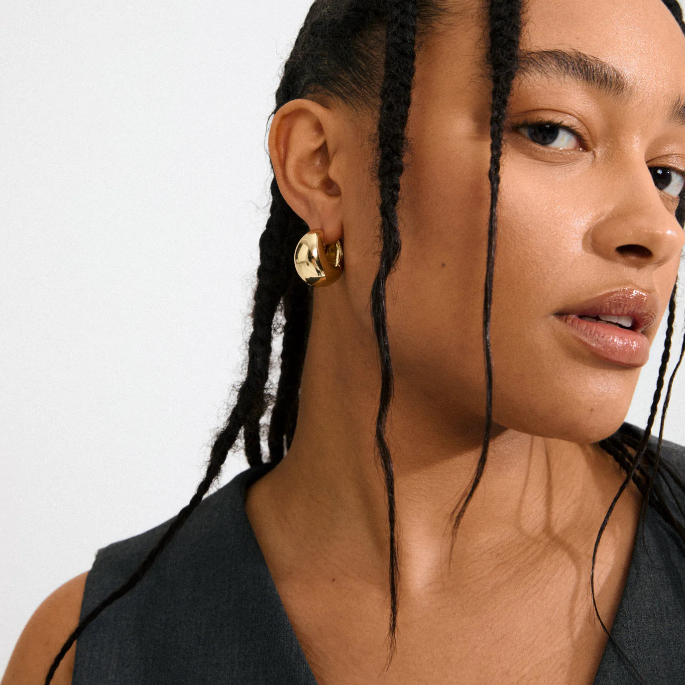 Pilgrim Free Hoops Gold or Silver Plated Earring