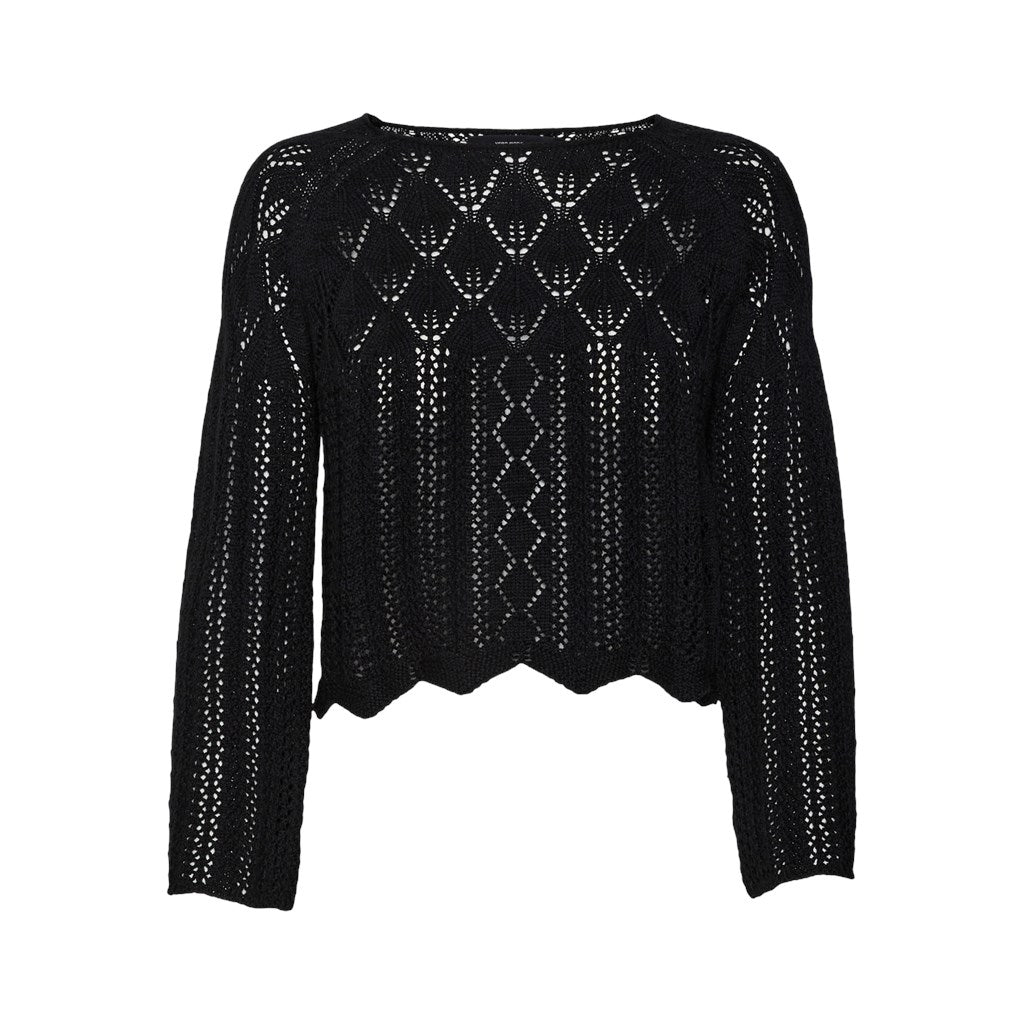 Vero Moda Black Crochet 3/4 Top