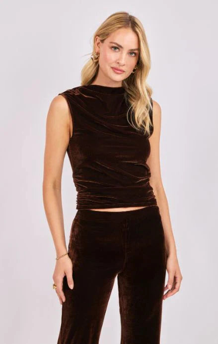 Sadie & Sage Midnight Oil Velvet Top