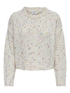 Only Gracie O Neck Pullover in Cloud Dancer