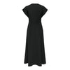 Vero Moda Nova Long Dress with Button in Black