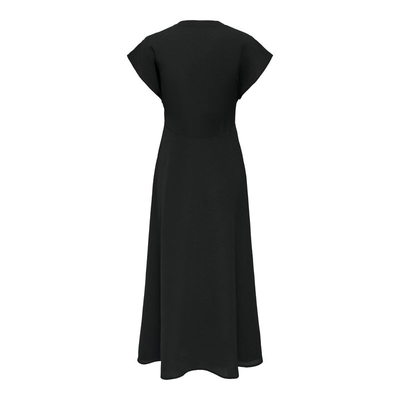 Vero Moda Nova Long Dress with Button in Black