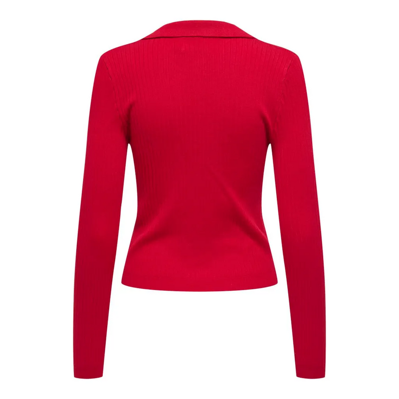 Vero Moda Kaya Polo Knit Red or Black