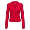 Vero Moda Kaya Polo Knit Red or Black