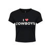 Only Winslet I Love Cowboys Tee in Black + White