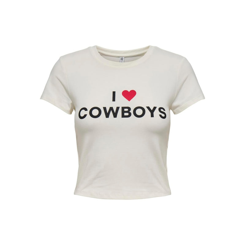 Only Winslet I Love Cowboys Tee in Black + White