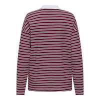 Only Laura Cabernet Striped Polo