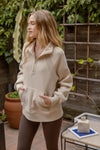 Shannon Half Zip in Vanilla