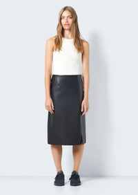 Vero Moda Clara Midi Faux Leather Skirt