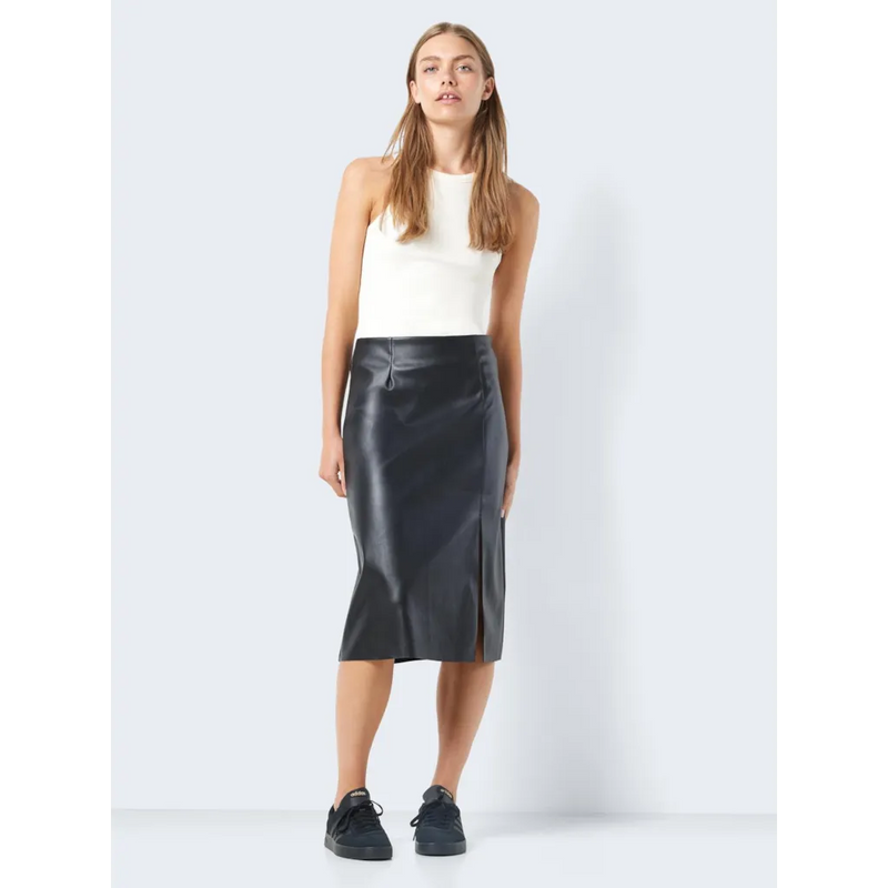 Vero Moda Clara Midi Faux Leather Skirt