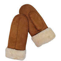 Freyja Faux Suede Mitt in Camel + Black