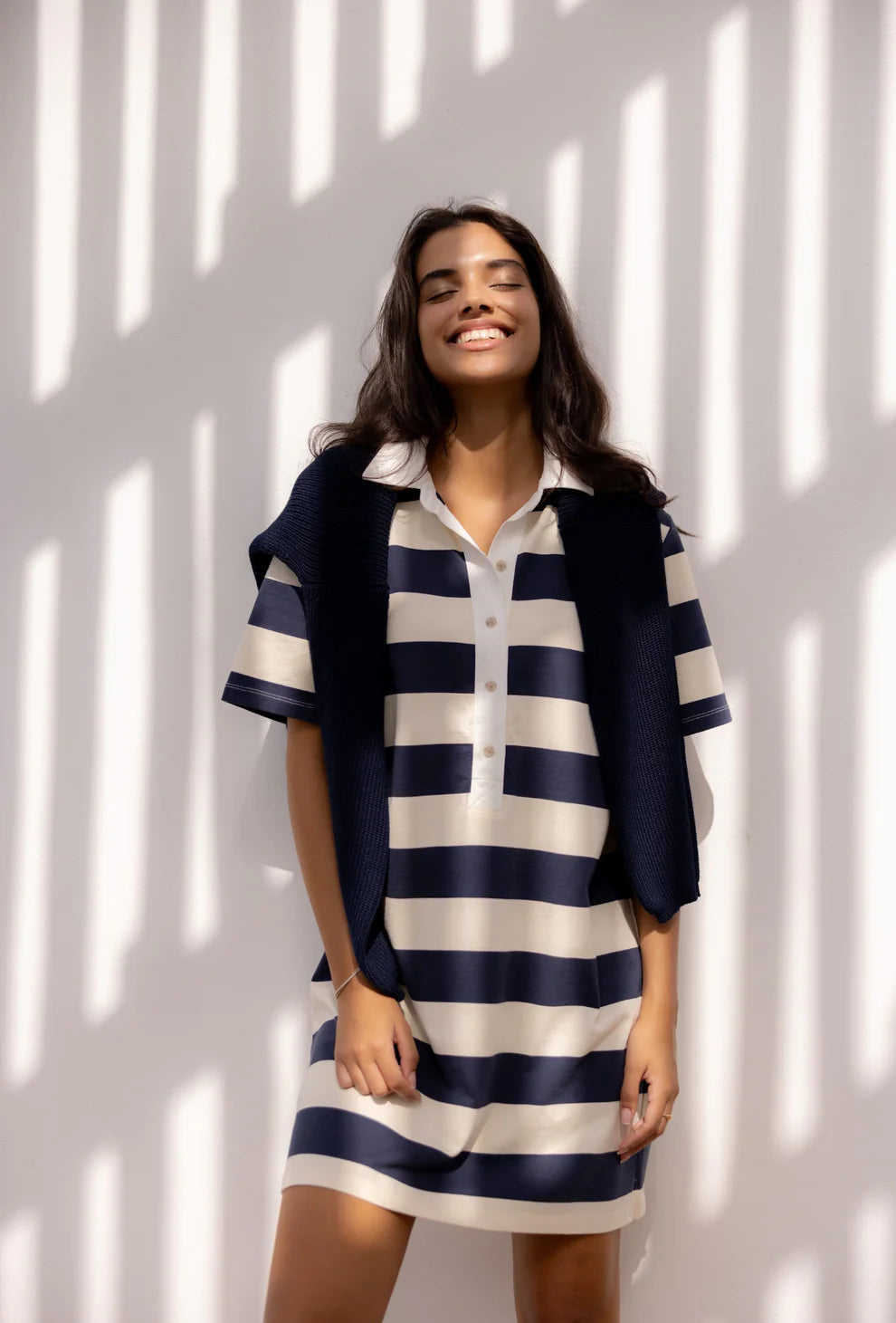 Gentle Fawn Colbie Tee Dress Navy Stripe