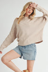 Elaine Cable Detail Sweater in Vanilla