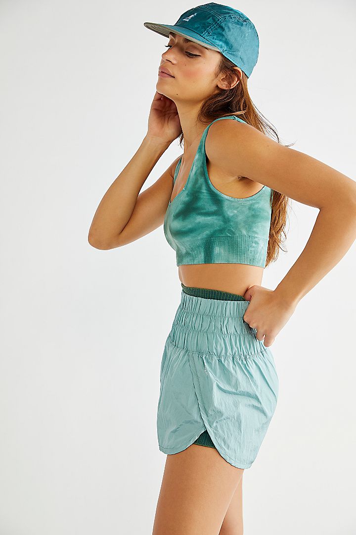 Free People Way Home Shorts in Washed Aqua