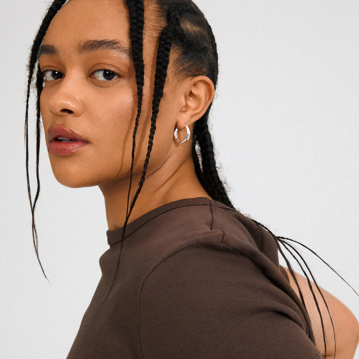 Pilgrim Harrison Silver Plated Hoop