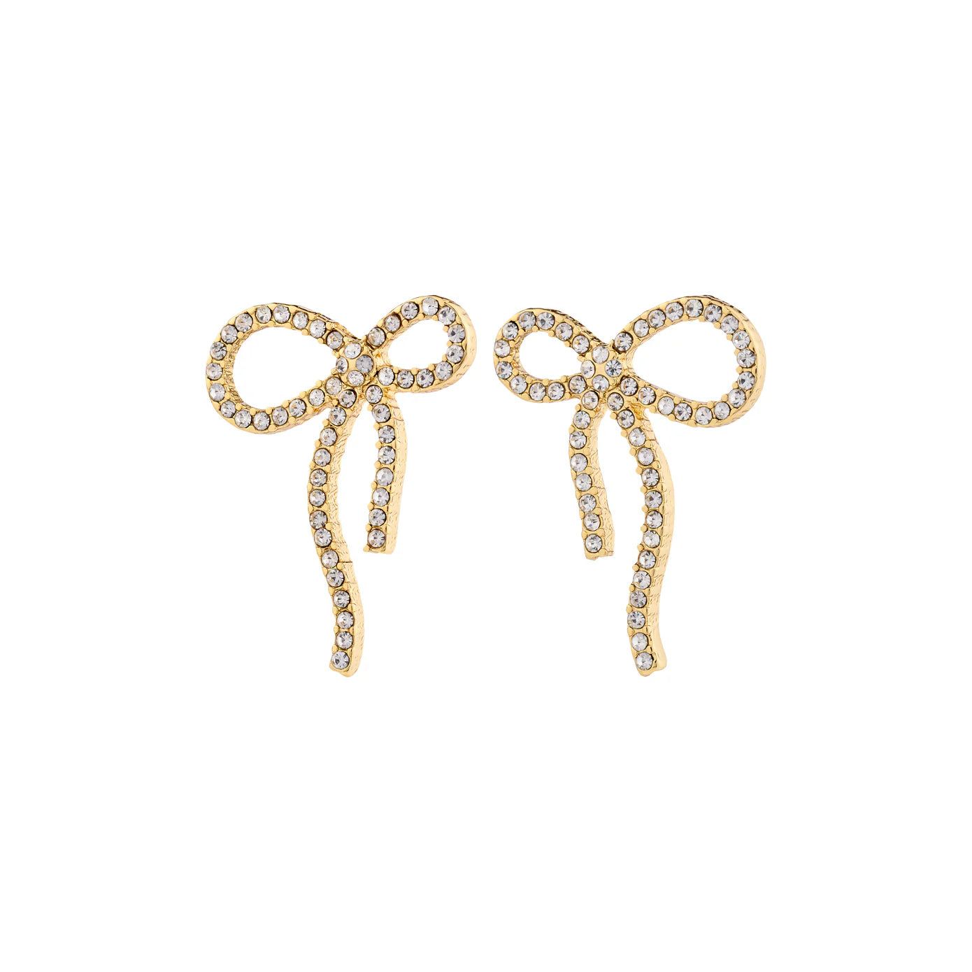 Pilgrim Jolanta Bow Earrings Gold Plated