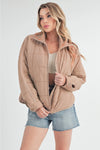 Bebe Puffer Jacket in Beige