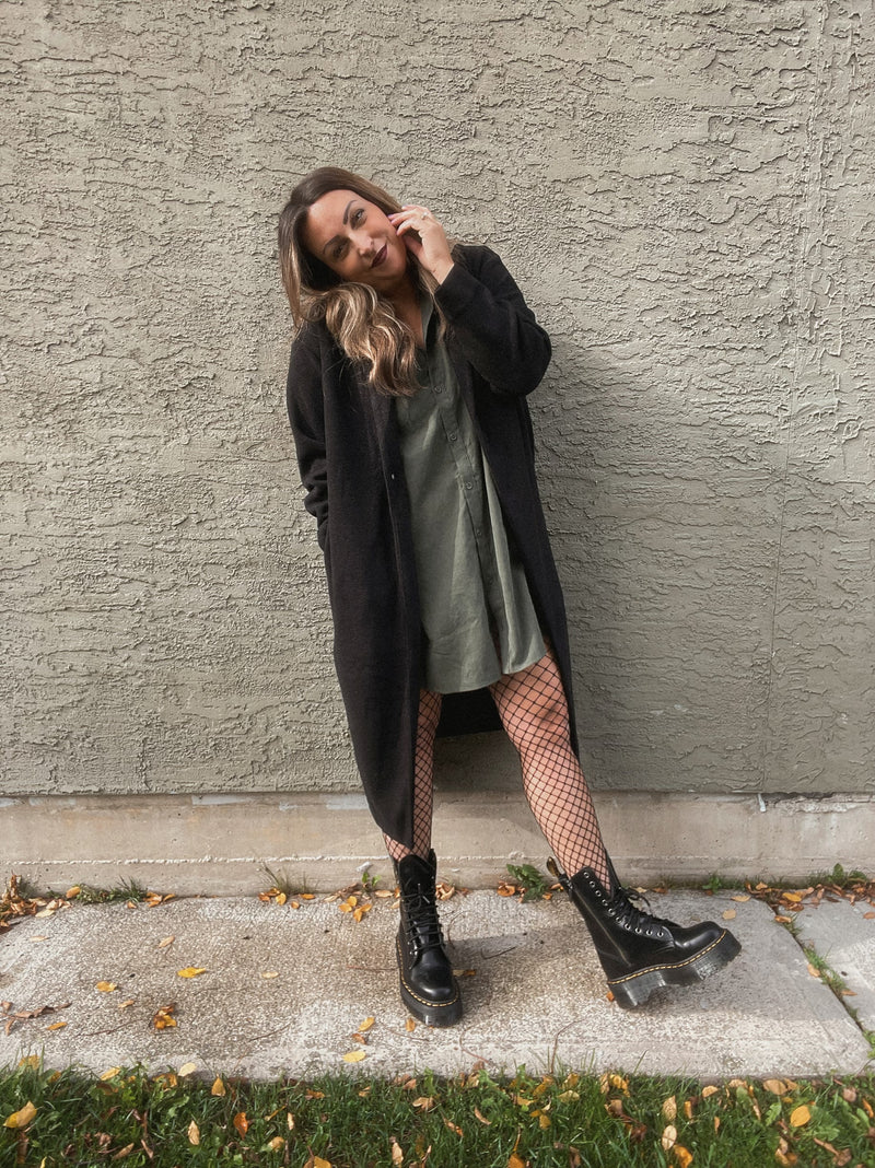 Sage the Label Doiminique Oversized Shirt in Hunter Green
