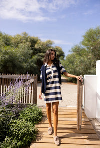 Gentle Fawn Colbie Tee Dress Navy Stripe