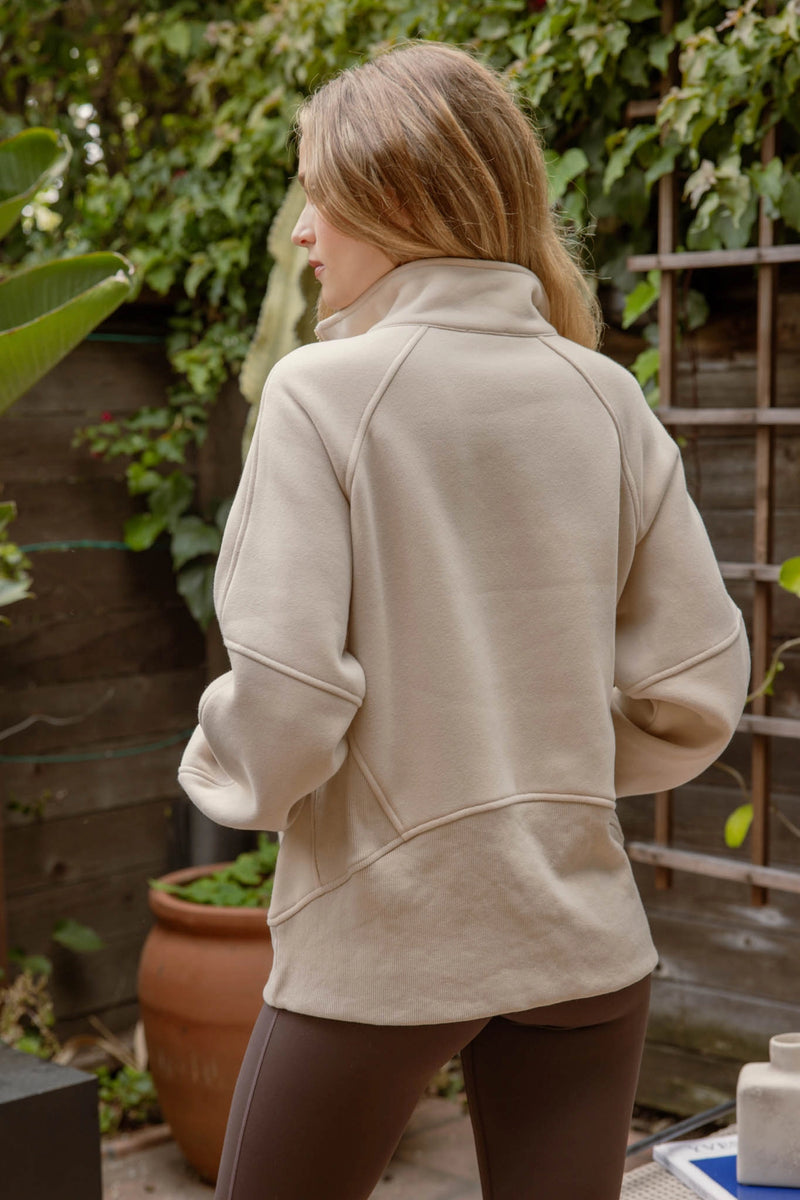 Shannon Half Zip in Vanilla