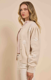 Sadie & Sage Pretty Daisy Cardi Cream