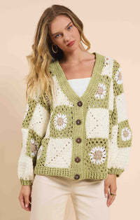 Sadie & Sage Myriam Daisy Crochet Cardi