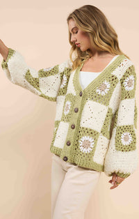 Sadie & Sage Myriam Daisy Crochet Cardi