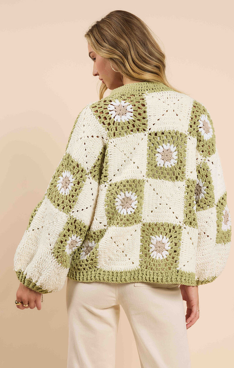 Sadie & Sage Myriam Daisy Crochet Cardi