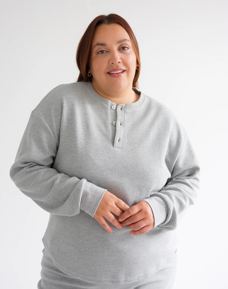 Brunette the Label Waffle Henley