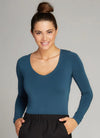 Bamboo V Neck L/S Bodysuit + Colors