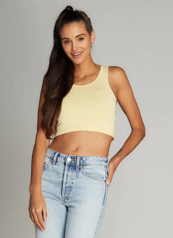 Bamboo Scoop Cropped Tank
