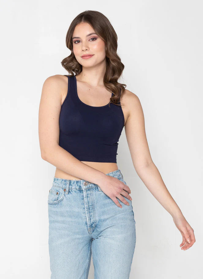 Bamboo Scoop Cropped Tank