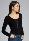 Bamboo Long Sleeve Scoop Neck