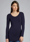 Bamboo Long Sleeve Scoop Neck
