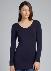 Bamboo Long Sleeve Scoop Neck