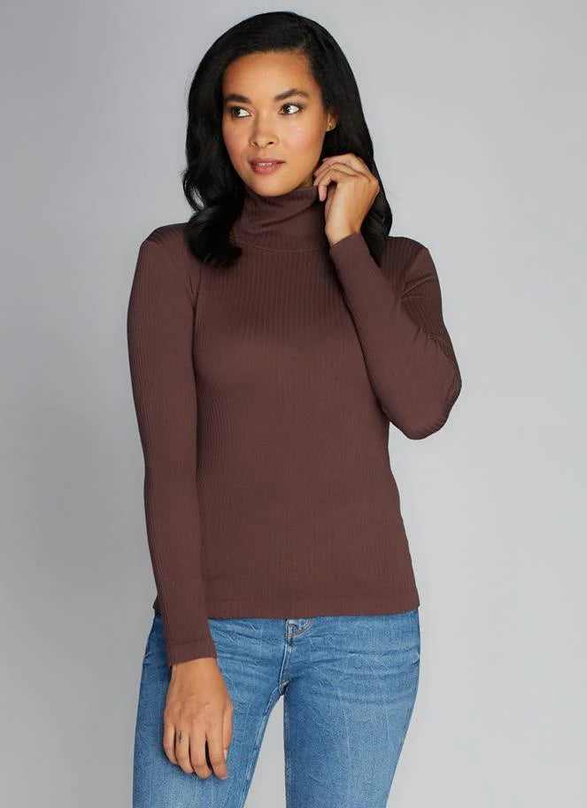 Bamboo Seamless Rib Turtleneck