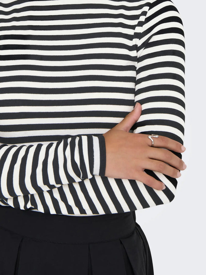 Only Mai Slim Ribbed Stripe