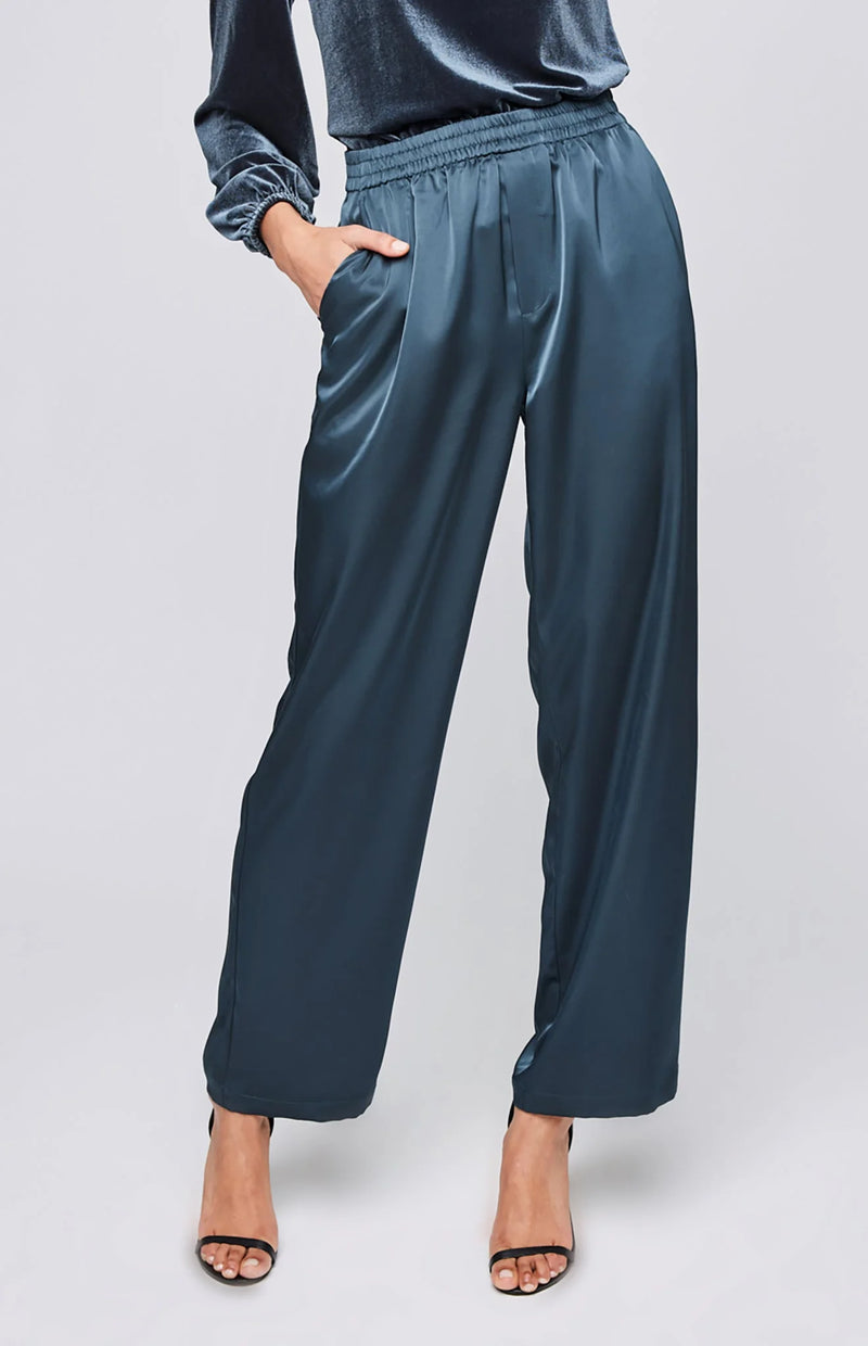 Gentle Fawn Millicent Satin Pant in Black or Twilight