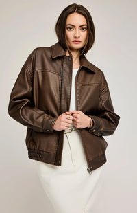 Gentle Fawn Danica Vegan Leather Bomber