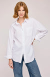 Gentle Fawn Callahan Button Down Shirt in White + Cappuccino